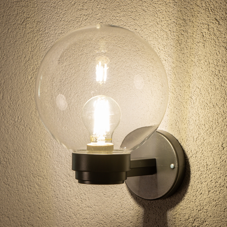 BRILAGI - Εξωτερικό φωτιστικό τοίχου HARBOR 1xE27/40W/230V IP33 ανθρακί/διάφανο