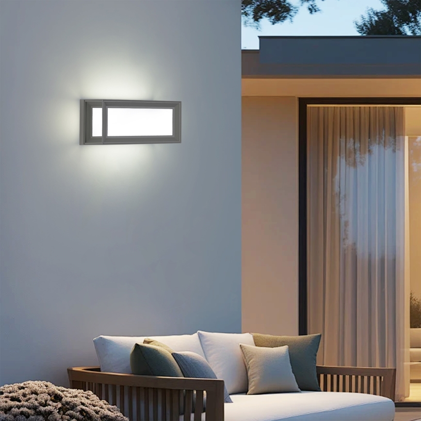 Brilagi - Εξωτερικό φωτιστικό τοίχου PARKER 1xE27/60W/230V γκρι IP44