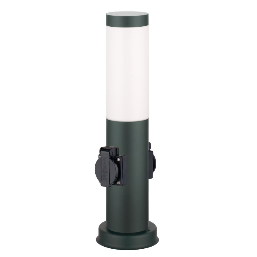 Brilagi - Εξωτερικό φωτιστικό με 2 υποδοχές SCHUKO NOVA 1xE27/15W/230V 40 cm IP44 ανθρακί
