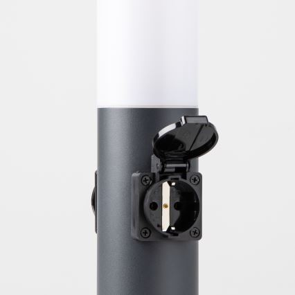 Brilagi - Εξωτερικό φωτιστικό με 2 υποδοχές SCHUKO NOVA 1xE27/15W/230V 40 cm IP44 ανθρακί
