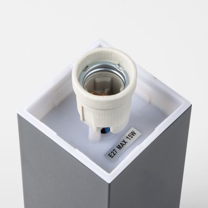 Brilagi - Εξωτερικό φωτιστικό με 2 πρίζες SCHUKO NOVA 1xE27/15W/230V 40 cm IP44 ανθρακί