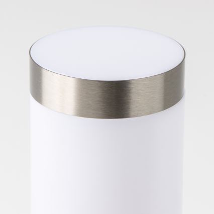 Brilagi - Εξωτερικό φωτιστικό με 2 πρίζες SCHUKO NOVA 1xE27/15W/230V 40 cm IP44 ματ χρώμιο