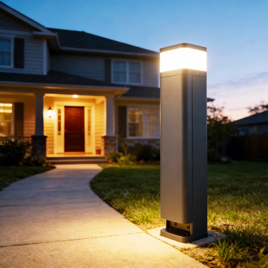 Brilagi - Εξωτερικό φωτιστικό με 2 πρίζες SCHUKO PILLAR, 1xG9/11W/230V, IP44, ανθρακί