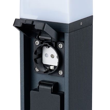 Brilagi - Εξωτερικό φωτιστικό με 2 υποδοχές SCHUKO PILLAR 1xG9/11W/230V IP44 ανθρακί