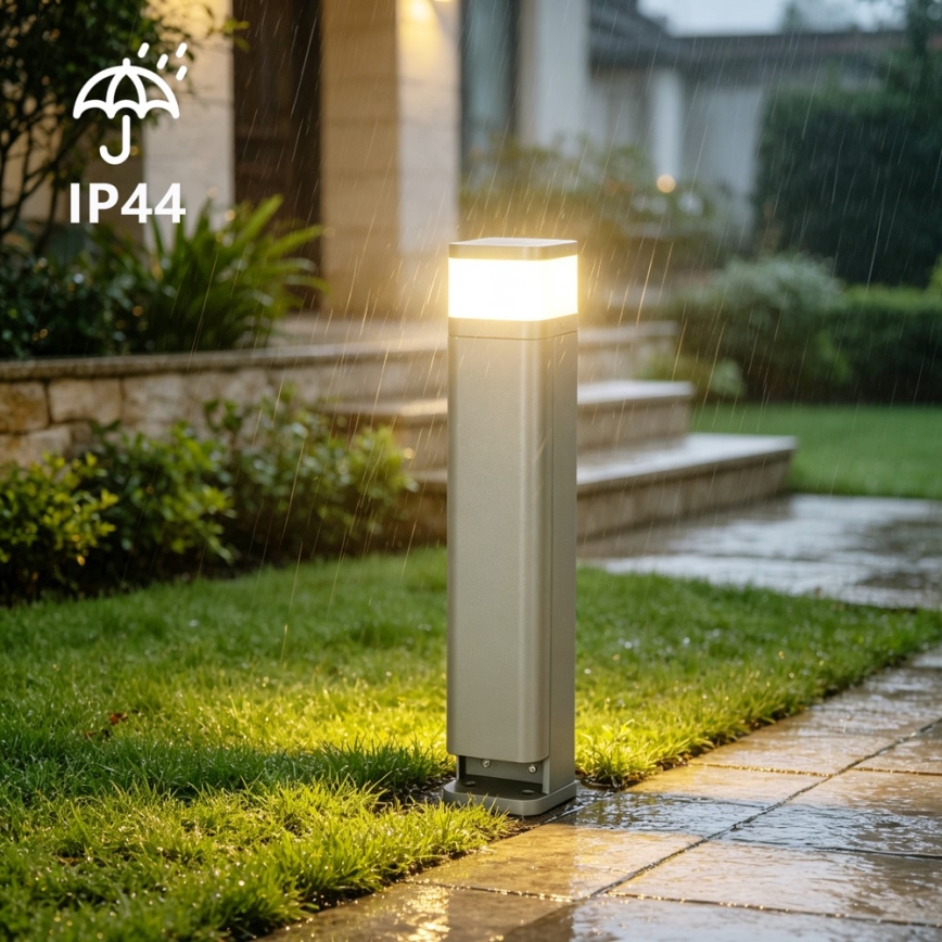 BRILAGI - Εξωτερικό φωτιστικό με 2 πρίζες SCHUKO PILLAR 1xG9/11W/230V IP44 γκρι