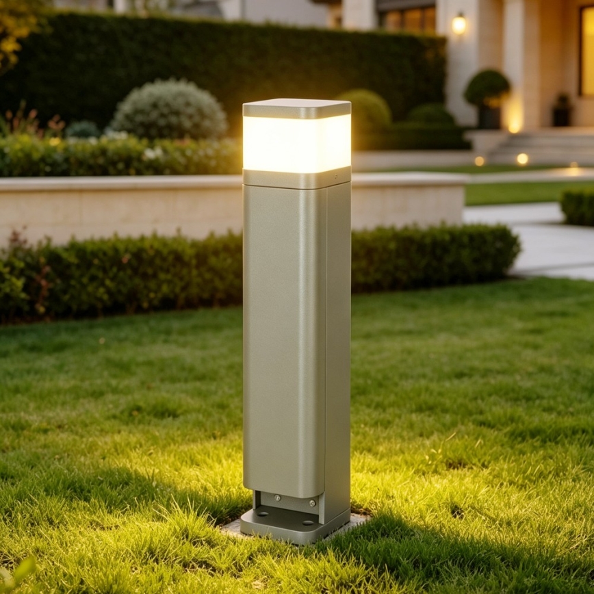 BRILAGI - Εξωτερικό φωτιστικό με 2 πρίζες SCHUKO PILLAR 1xG9/11W/230V IP44 γκρι