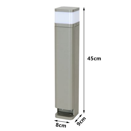 BRILAGI - Εξωτερικό φωτιστικό με 2 πρίζες SCHUKO PILLAR 1xG9/11W/230V IP44 γκρι