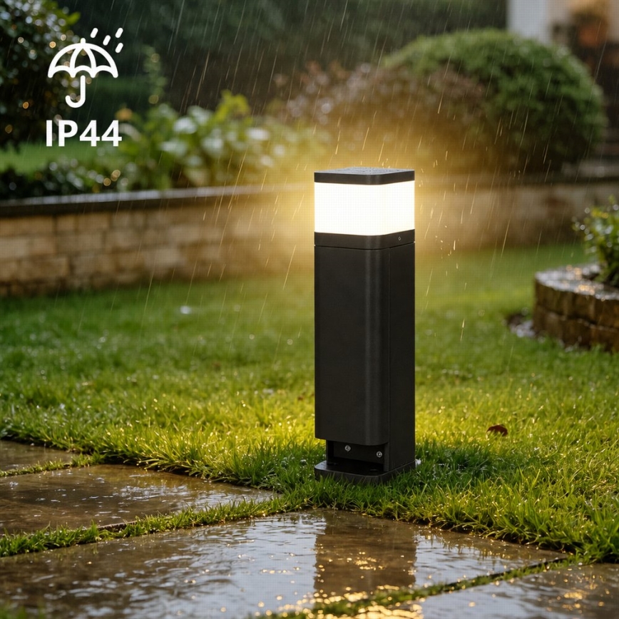 BRILAGI - Εξωτερικό φωτιστικό με 2 πρίζες SCHUKO PILLAR 1xG9/11W/230V IP44 μαύρο