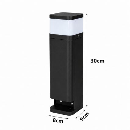 BRILAGI - Εξωτερικό φωτιστικό με 2 πρίζες SCHUKO PILLAR 1xG9/11W/230V IP44 μαύρο