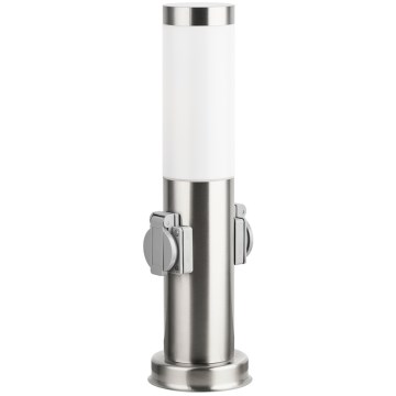 Brilagi - Εξωτερικό φωτιστικό με 2 ντουί, 1xE27/15W/230V, 40 cm, IP44, ματ χρώμιο