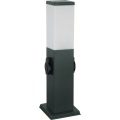 Brilagi - Εξωτερικό φωτιστικό με 2 υποδοχές SCHUKO 1xE27/15W/230V 40 cm IP44 ανθρακί