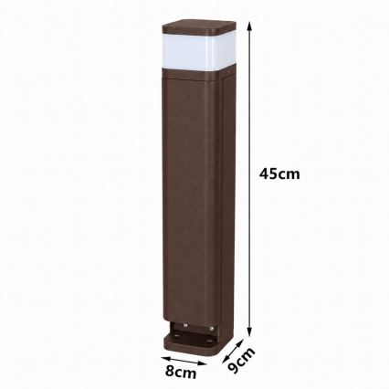 BRILAGI - Εξωτερικό φωτιστικό με 2 υποδοχές SCHUKO PILLAR 1xG9/11W/230V IP44 καφέ
