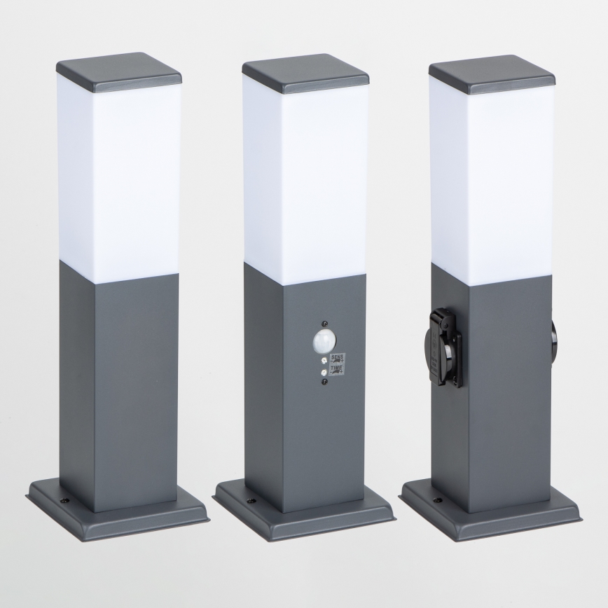 Brilagi - Εξωτερικό φωτιστικό με αισθητήρα NOVA 1xE27/15W/230V 40 cm IP44 ανθρακί