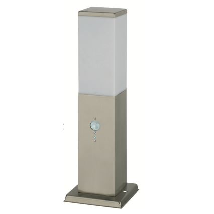 Brilagi - Εξωτερικό φωτιστικό με αισθητήρα NOVA 1xE27/15W/230V 40 cm IP44 ματ χρώμιο
