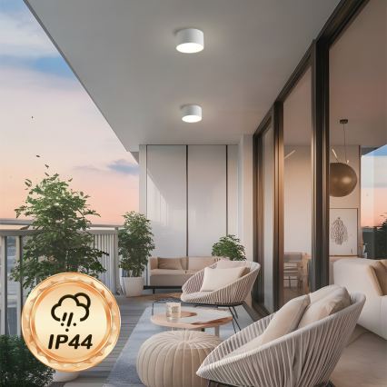 BRILAGI - Εξωτερικό φωτιστικό οροφής FORIS LED/9W/230V, Ø 9 cm, λευκό, IP44