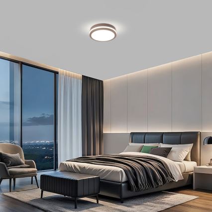 Brilagi - Εξωτερικό φωτιστικό οροφής LED BENE LED/18W/230V Ø 21,5 εκ. καφέ IP54