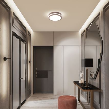 Brilagi - Εξωτερικό φωτιστικό οροφής LED BENE LED/18W/230V Ø 21,5 εκ. καφέ IP54