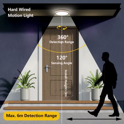 Brilagi - Εξωτερικό φωτιστικό οροφής LED BENE LED/18W/230V Ø 21,5 εκ. καφέ IP54
