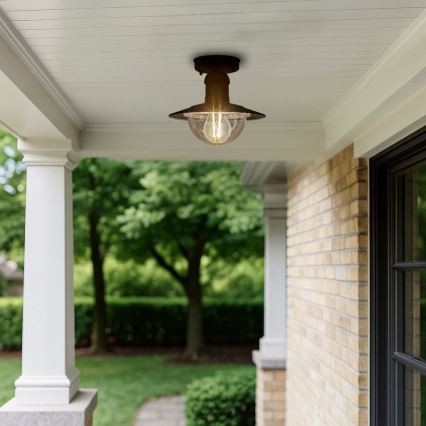 Brilagi - Εξωτερικό φωτιστικό οροφής MOLDE 1xE27/60W IP44 μαύρο