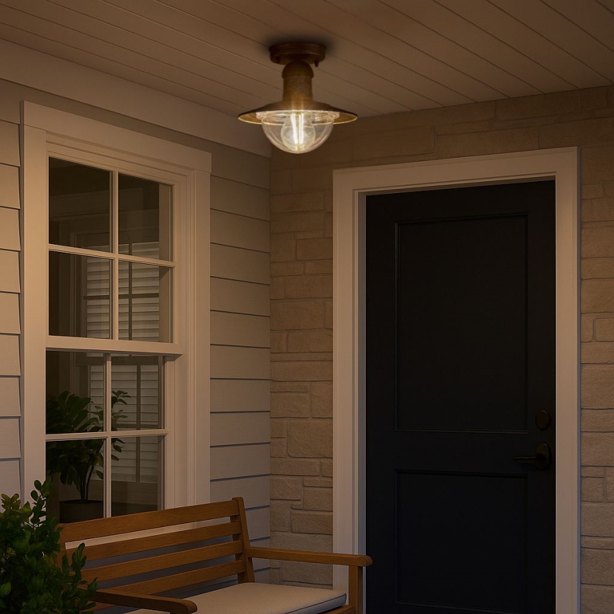 Brilagi - Εξωτερικό φωτιστικό οροφής MOLDE 1xE27/60W IP44 μπρονζέ/πατίνα