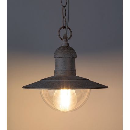 Brilagi - Εξωτερικό κρεμαστό φωτιστικό MOLDE 1xE27/60W IP44 λευκό/πατίνα