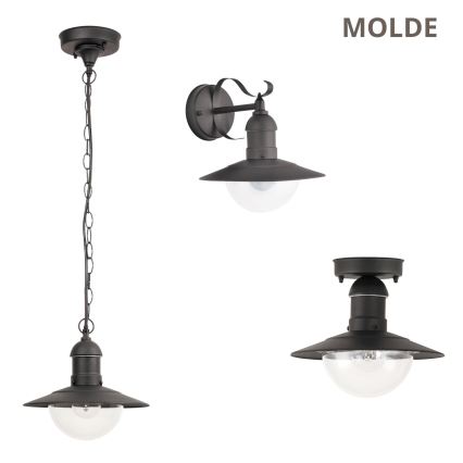Brilagi - Εξωτερικό κρεμαστό φωτιστικό MOLDE 1xE27/60W IP44 μαύρο