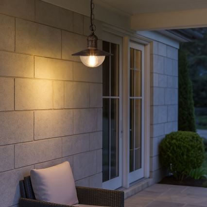 Brilagi - Εξωτερικό κρεμαστό φωτιστικό MOLDE 1xE27/60W IP44 μπρονζέ/πατίνα