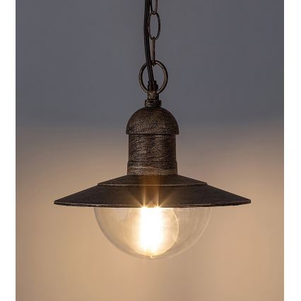 Brilagi - Εξωτερικό κρεμαστό φωτιστικό MOLDE 1xE27/60W IP44 μπρονζέ/πατίνα