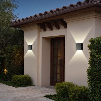 Brilagi - Εξωτερικό LED φωτιστικό τοίχου DOUBLERAY LED/4W/230V μαύρο IP65