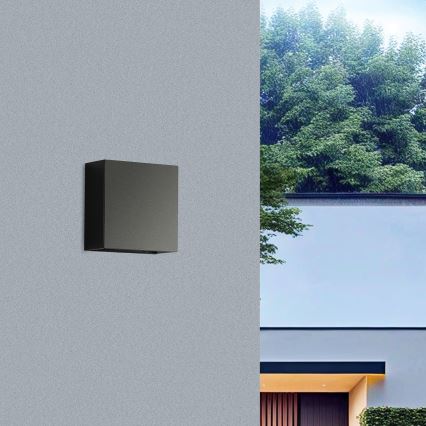 Brilagi - Εξωτερικό LED φωτιστικό τοίχου DOUBLERAY LED/4W/230V μαύρο IP65