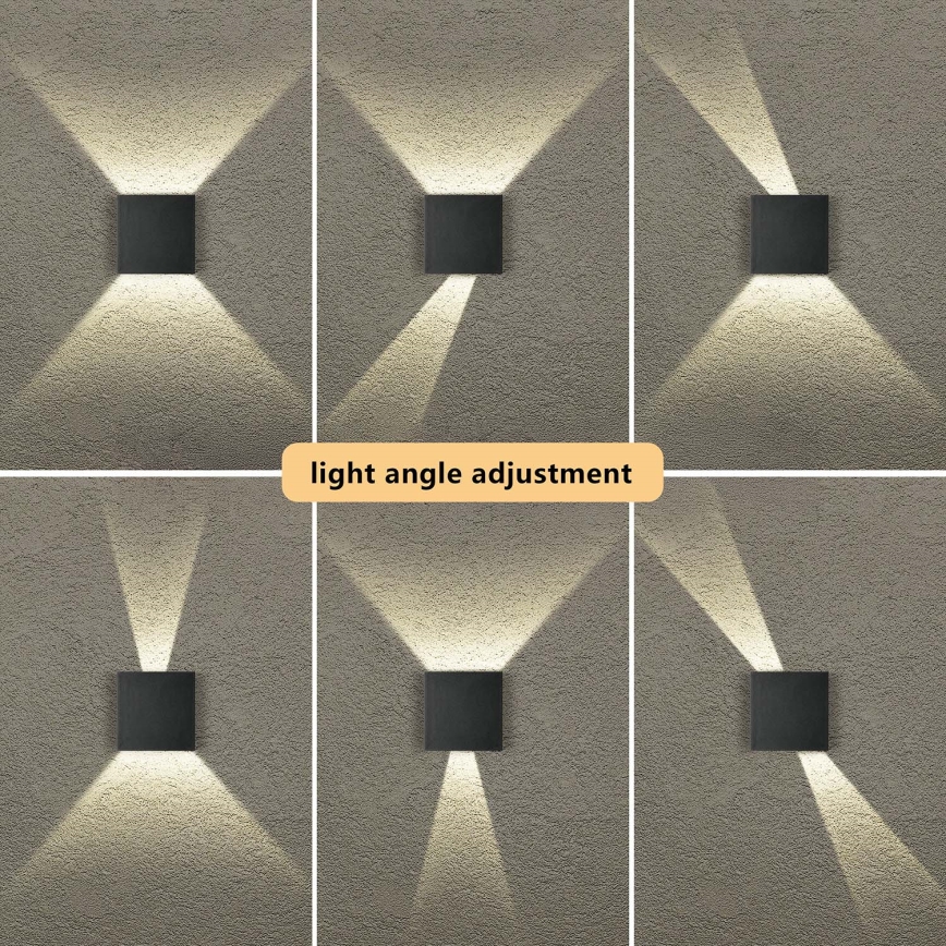 Brilagi - Εξωτερικό LED φωτιστικό τοίχου DOUBLERAY LED/4W/230V μαύρο IP65