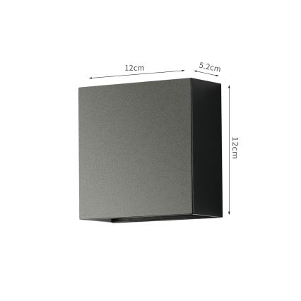 Brilagi - Εξωτερικό LED φωτιστικό τοίχου DOUBLERAY LED/4W/230V μαύρο IP65