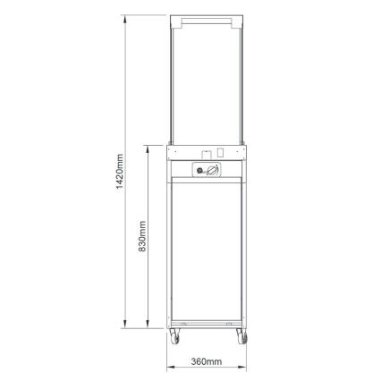 Brilagi - Εξωτερικό τζάκι αερίου FLARO GAS 142x36 cm 8kW 1xAAA μαύρο + προστατευτικό κάλυμμα