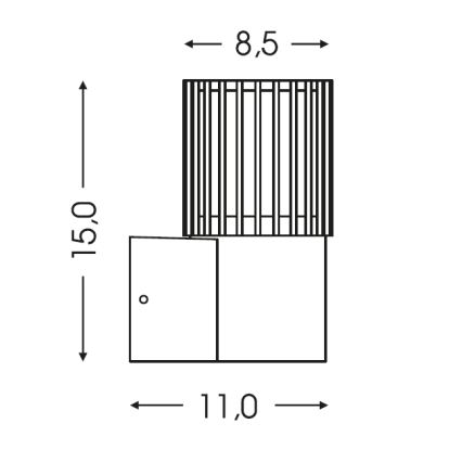 BRILAGI - Εξωτερικό επιτοίχιο φωτιστικό ARMOR 1xGU10/35W/230V IP44 γκρι