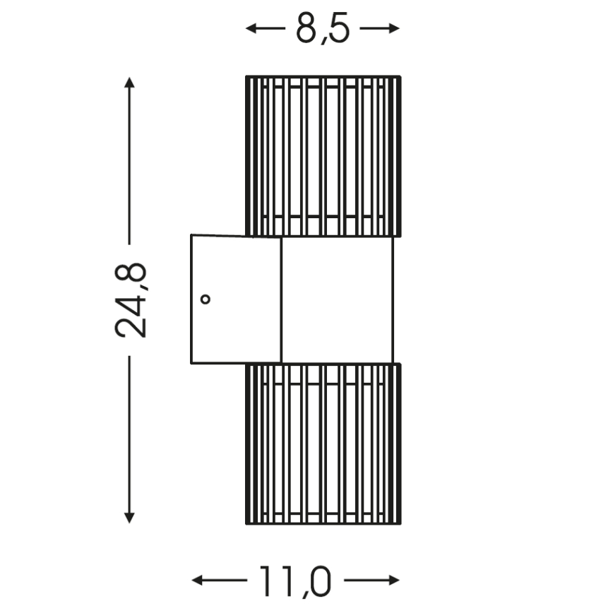 BRILAGI - Εξωτερικό επιτοίχιο φωτιστικό ARMOR 2xGU10/35W/230V IP44 καφέ