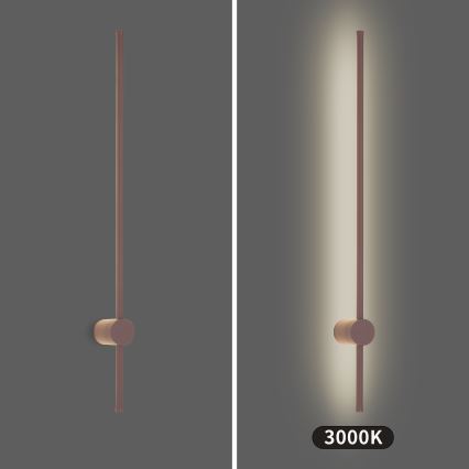 Brilagi - LED επιτοίχιο φωτιστικό εξωτερικού χώρου AURA LED/20W/230V 3000K IP54 97 cm καφέ CRI 90