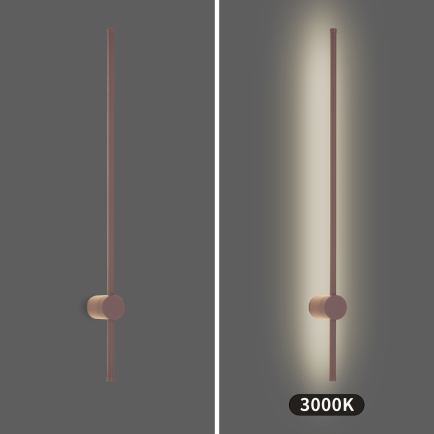 Brilagi - LED επιτοίχιο φωτιστικό εξωτερικού χώρου AURA LED/20W/230V 3000K IP54 97 cm καφέ CRI 90
