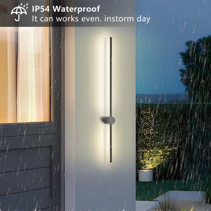 Brilagi - AURA εξωτερικό επιτοίχιο φωτιστικό LED/20W/230V 4000K IP54 97 cm ανθρακί CRI 90