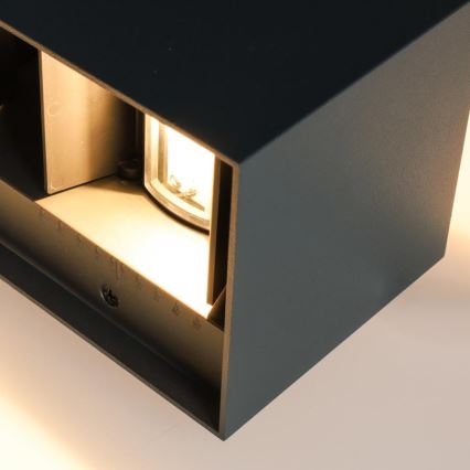 Brilagi - Εξωτερικό επιτοίχιο φωτιστικό LED DOUBLE CUBE LED/12W/230V ανθρακί IP65