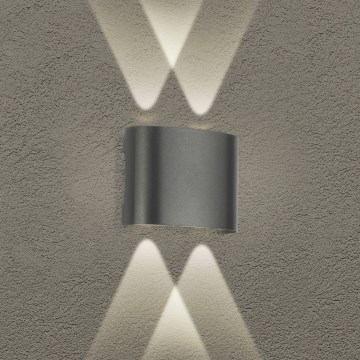 Brilagi - Εξωτερικό επιτοίχιο φωτιστικό LED FLAREBOX LED/4W/230V ανθρακί IP65