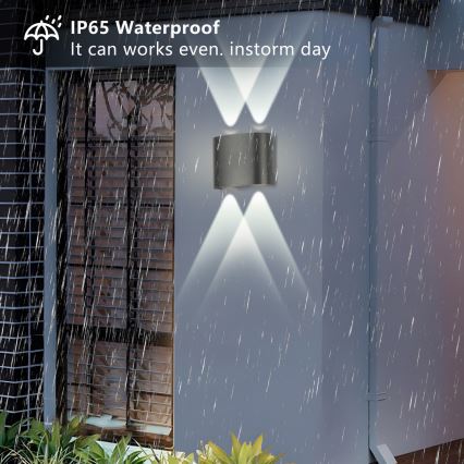 Brilagi - Εξωτερικό επιτοίχιο φωτιστικό LED FLAREBOX LED/4W/230V ανθρακί IP65