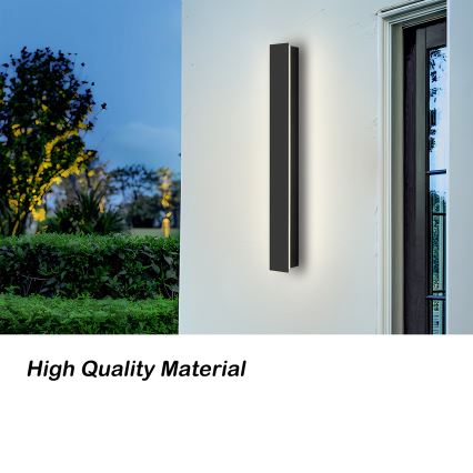 Brilagi - Επιτοίχιο φωτιστικό LED εξωτερικού χώρου LINEAR LED/12W/230V 3000K IP65 50 cm μαύρο CRI 90