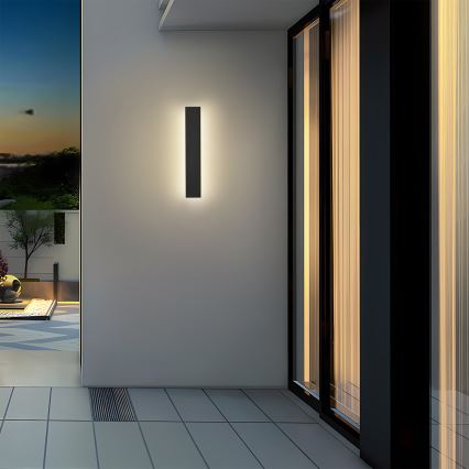 Brilagi - LED Εξωτερικό επιτοίχιο φωτιστικό LINEAR LED/8W/230V 4000K IP65 30 cm μαύρο CRI 90