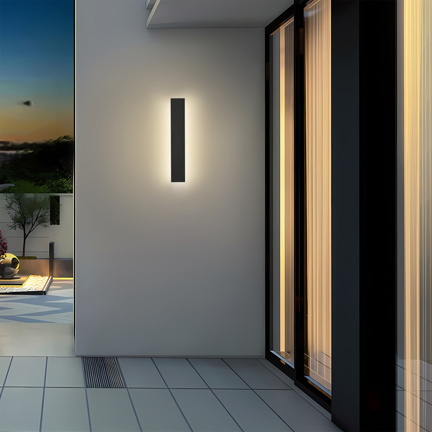 Brilagi - LED Εξωτερικό επιτοίχιο φωτιστικό LINEAR LED/8W/230V 4000K IP65 30 cm μαύρο CRI 90