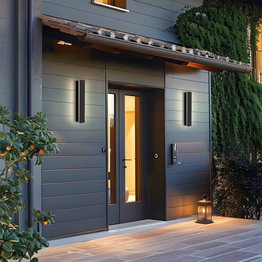 Brilagi - LED Εξωτερικό επιτοίχιο φωτιστικό LINEAR LED/8W/230V 4000K IP65 30 cm μαύρο CRI 90