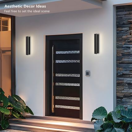 Brilagi - LED Εξωτερικό επιτοίχιο φωτιστικό LINEAR LED/8W/230V 4000K IP65 30 cm μαύρο CRI 90