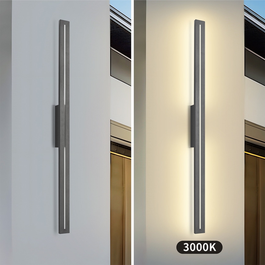 Brilagi - Εξωτερικό επιτοίχιο φωτιστικό LED LINEO LED/24W/230V 3000K IP65 100 cm ανθρακί CRI 90