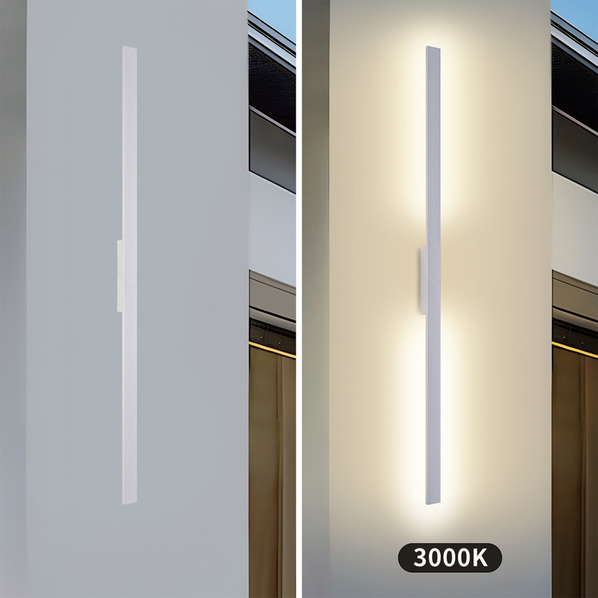 Brilagi - Εξωτερικό επιτοίχιο φωτιστικό LUNA LED/30W/230V 3000K IP65 150 cm λευκό CRI 90