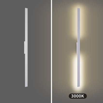 Brilagi - Εξωτερικό επιτοίχιο φωτιστικό LUNA LED/30W/230V 3000K IP65 150 cm λευκό CRI 90