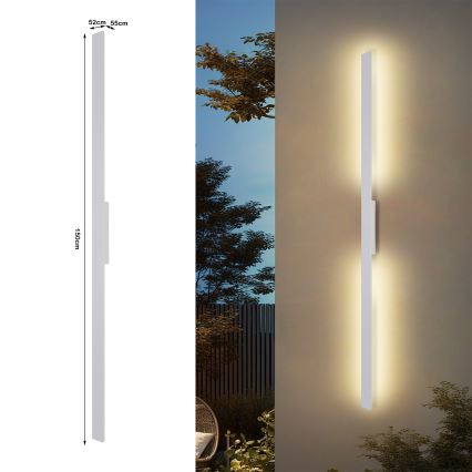 Brilagi - Εξωτερικό επιτοίχιο φωτιστικό LUNA LED/30W/230V 3000K IP65 150 cm λευκό CRI 90